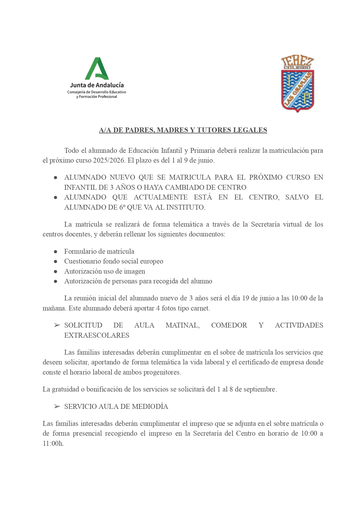 Información matriculación page 0001